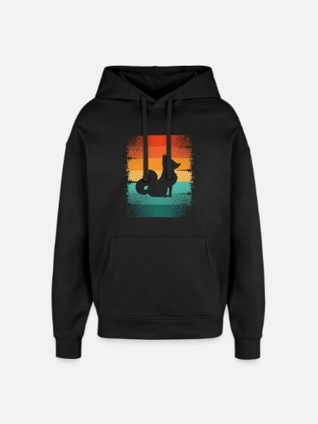 Fuchs - Oversized Unisex Hoodie von Stanley/Stella - Schwarz