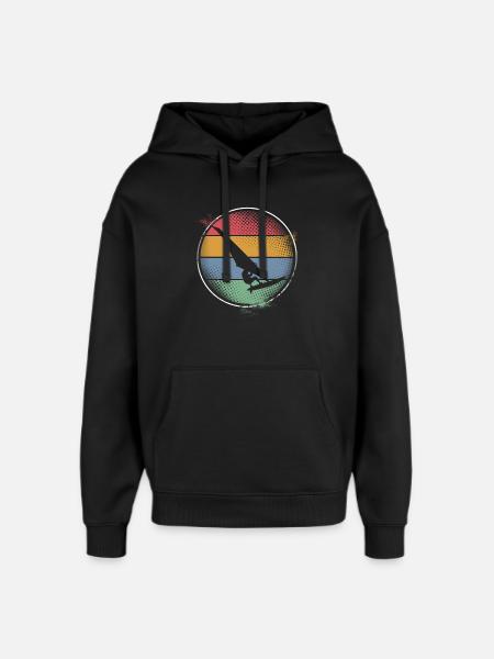 Surfer Surf - Sweat à capuche unisexe Stanley/Stella Oversized - noir