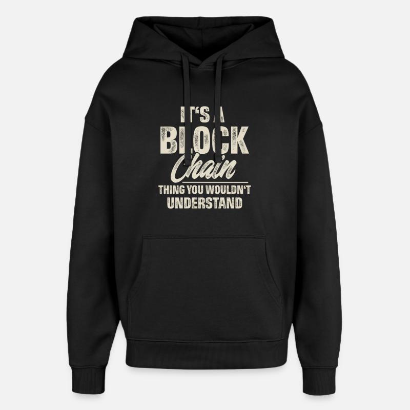 Krypto Blockchain - Oversized Unisex Hoodie von Stanley/Stella - Schwarz