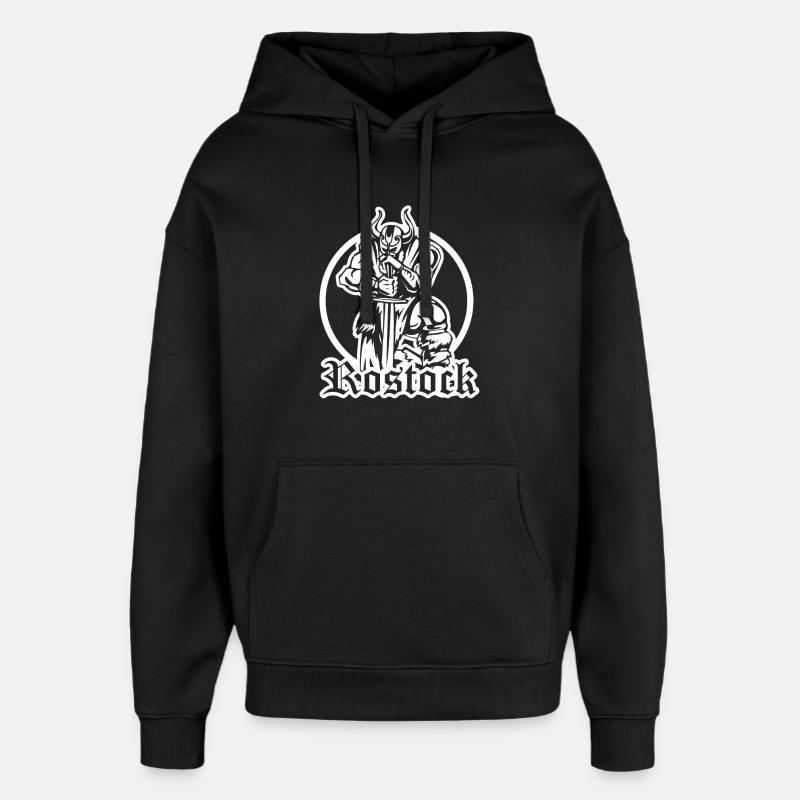 Rostocker Wikinger - Oversized Unisex Hoodie von Stanley/Stella - Schwarz