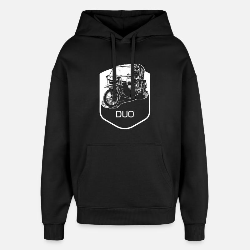 Krause Duo - Oversized Unisex Hoodie von Stanley/Stella - Schwarz
