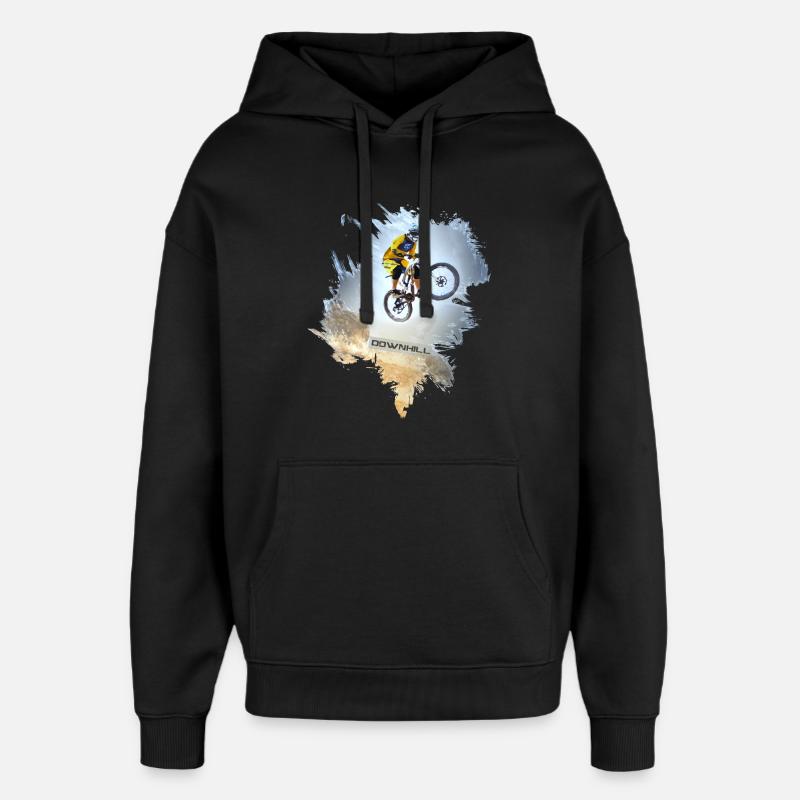 VTT | Vététistes | Descente - Sweat à capuche unisexe Stanley/Stella Oversized - noir