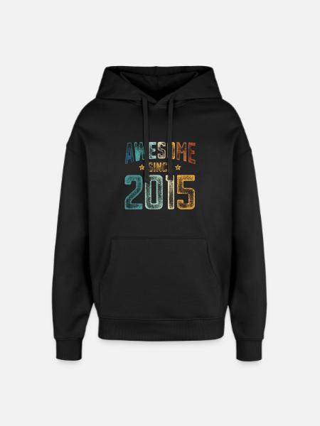 2015 Naissance Année de naissance - Sweat à capuche unisexe Stanley/Stella Oversized - noir