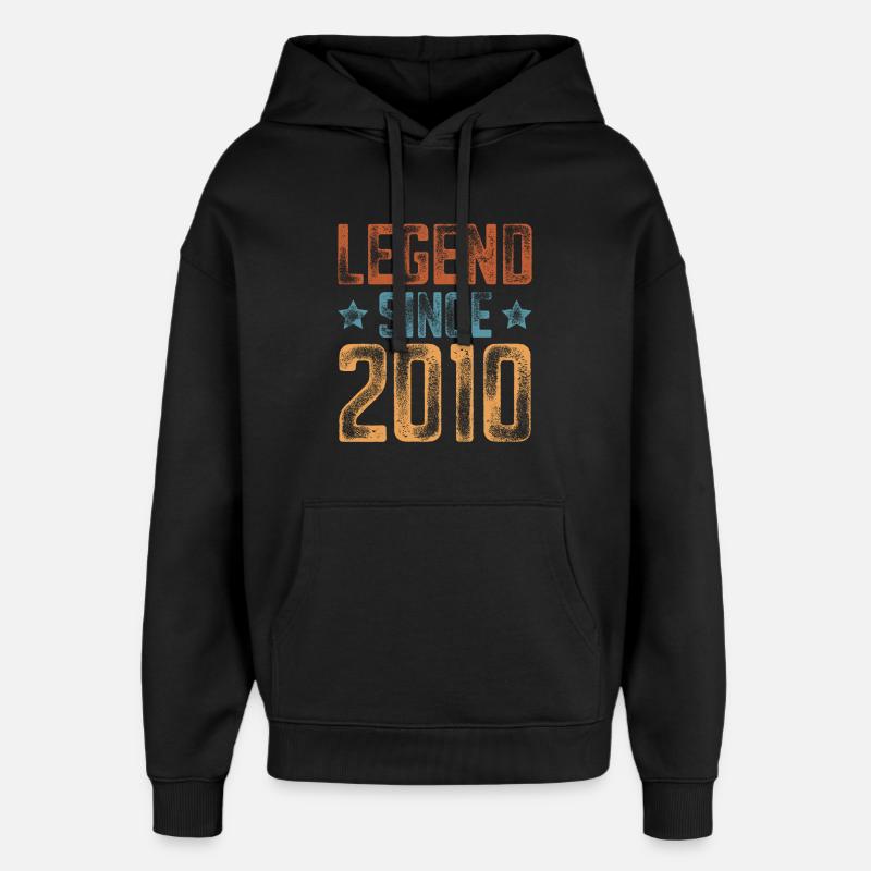2010 Naissance Année de naissance Anniversaire - Sweat à capuche unisexe Stanley/Stella Oversized - noir