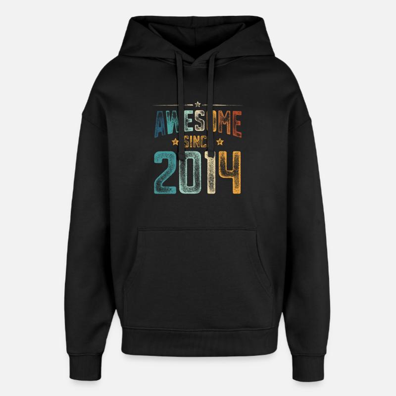 2014 Naissance Année de naissance - Sweat à capuche unisexe Stanley/Stella Oversized - noir