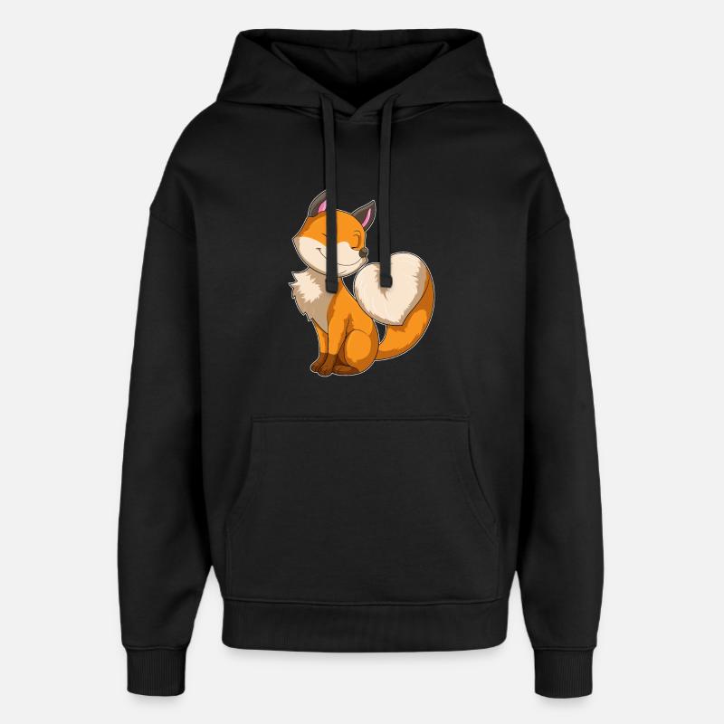 Fuchs mit Herz - Oversized Unisex Hoodie von Stanley/Stella - Schwarz