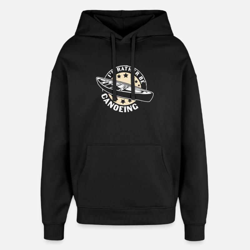 Canoë Canoéiste Canoéiste Canoéiste - Sweat à capuche unisexe Stanley/Stella Oversized - noir