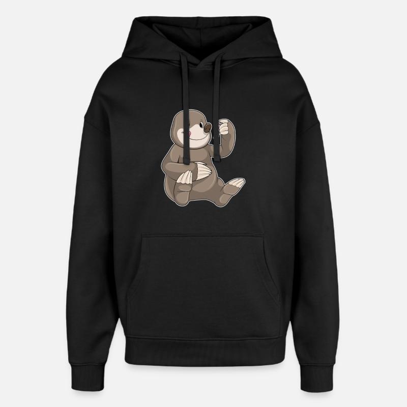 Mole Earthworm - Oversized Unisex Hoodie by Stanley/Stella - black