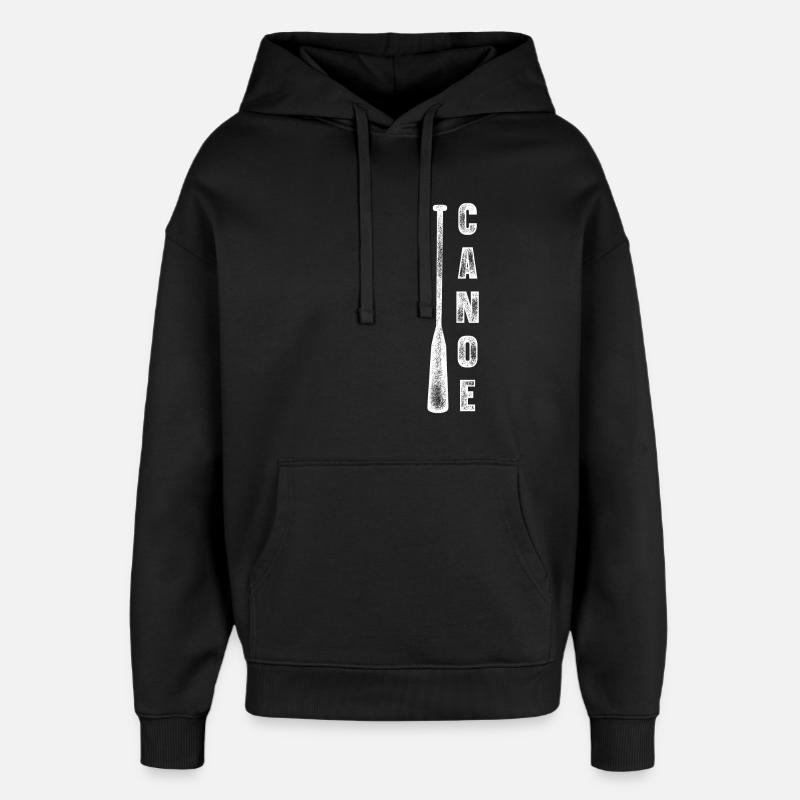 Canoë Canoë Canoë - Sweat à capuche unisexe Stanley/Stella Oversized - noir