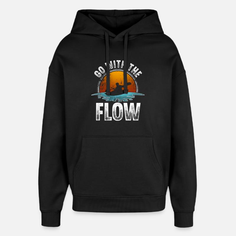 Kajak Kajakfahrer Kajaker - Oversized Unisex Hoodie von Stanley/Stella - Schwarz