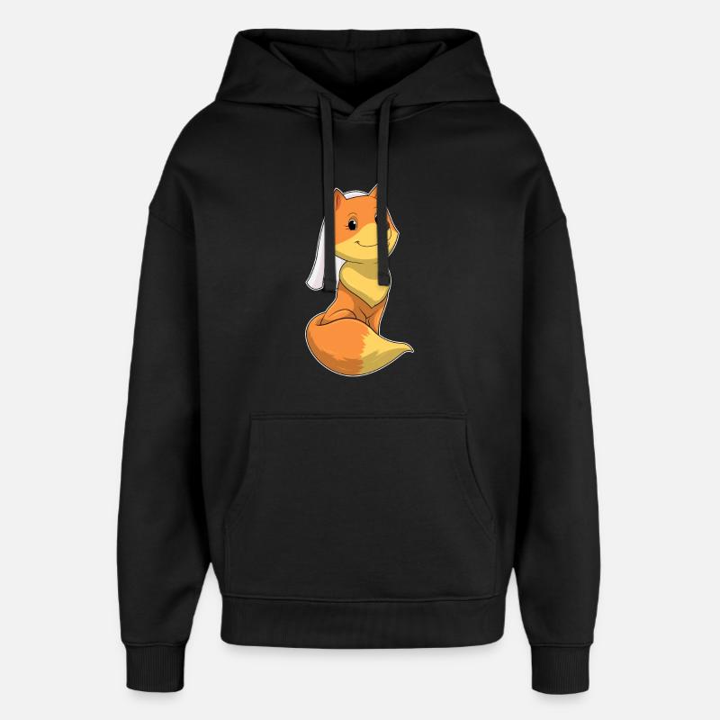 Fuchs Braut Schleier Hochzeit - Oversized Unisex Hoodie von Stanley/Stella - Schwarz