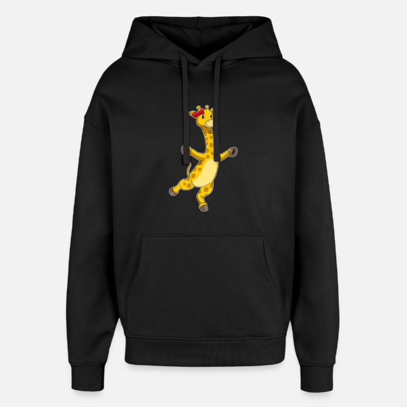 Girafe avec arc - Sweat à capuche unisexe Stanley/Stella Oversized - noir