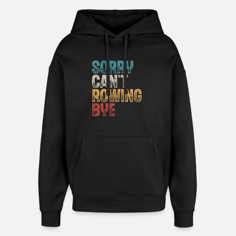 Rameur Rameur Bateau à rames - Sweat à capuche unisexe Stanley/Stella Oversized - noir