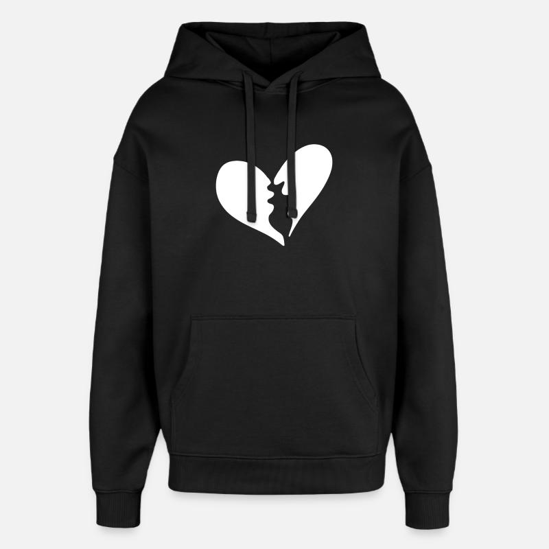 Broken heart - Oversized Unisex Hoodie by Stanley/Stella - black