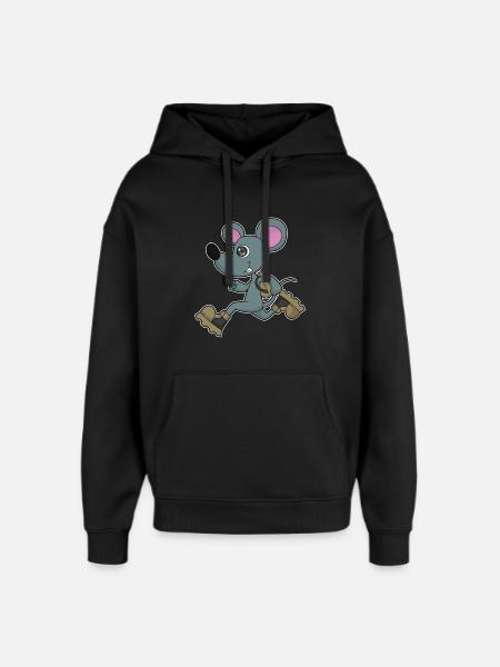 Mouse Jogger Jogging Sport - Oversized Unisex Hoodie by Stanley/Stella - black