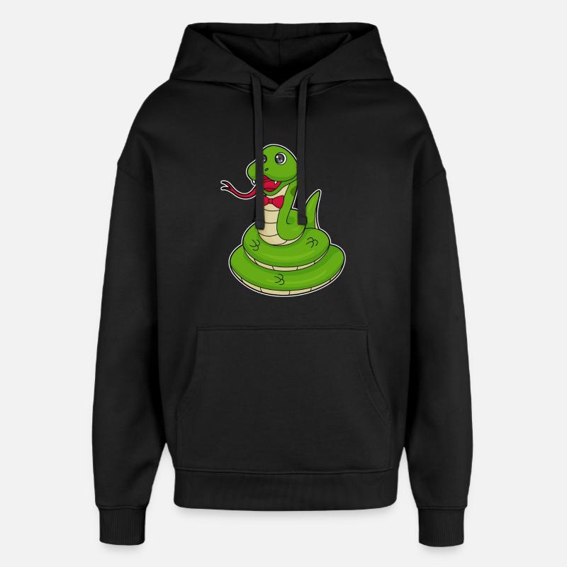 Arc serpent - Sweat à capuche unisexe Stanley/Stella Oversized - noir
