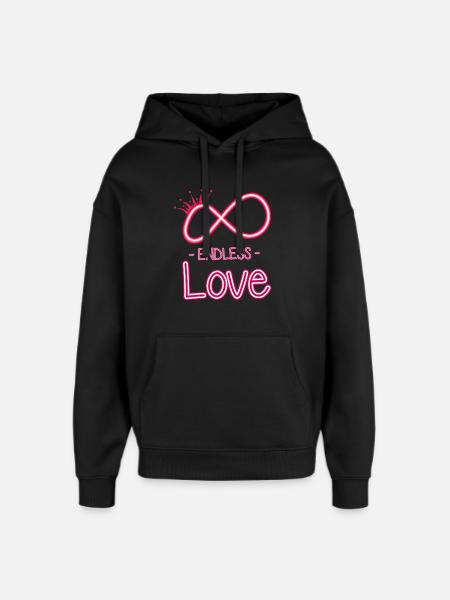 symbole de l’amour éternel - Sweat à capuche unisexe Stanley/Stella Oversized - noir