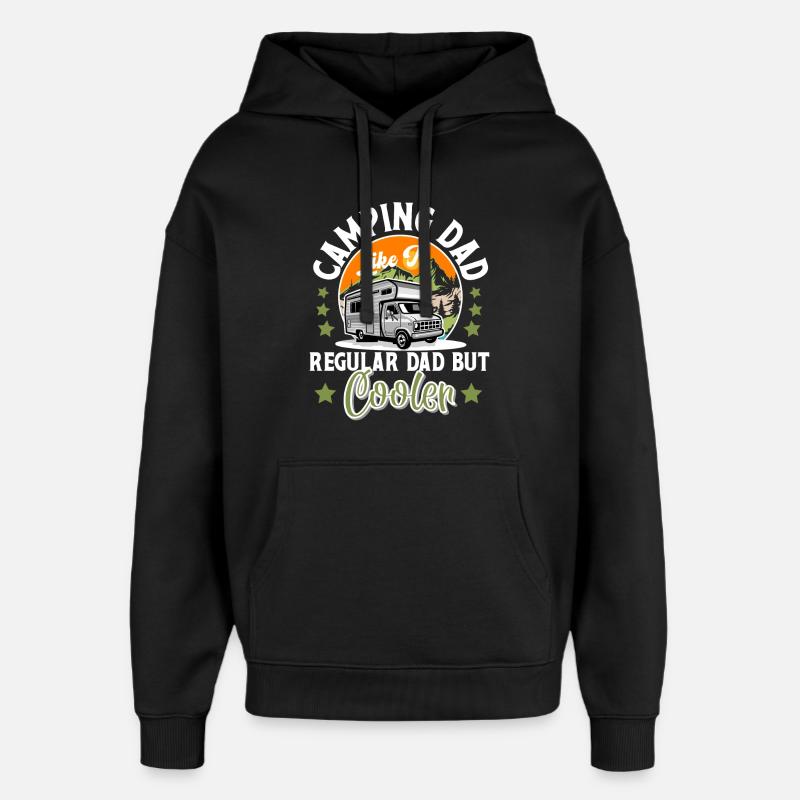 Camping Papa Camper Campen - Sweat à capuche unisexe Stanley/Stella Oversized - noir