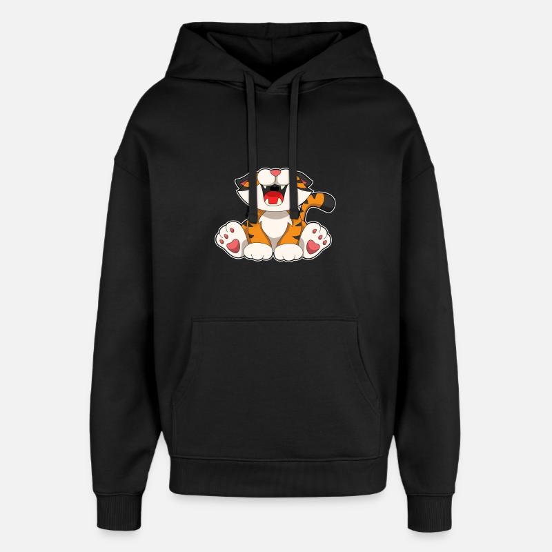 Brüllender Tiger - Oversized Unisex Hoodie von Stanley/Stella - Schwarz