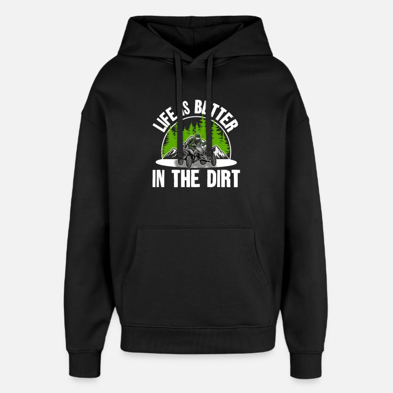 Quad VTT Tout-terrain Quad Riders - Sweat à capuche unisexe Stanley/Stella Oversized - noir