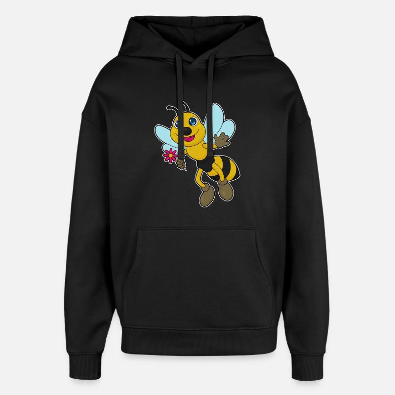 Fleur d’abeille - Sweat à capuche unisexe Stanley/Stella Oversized - noir