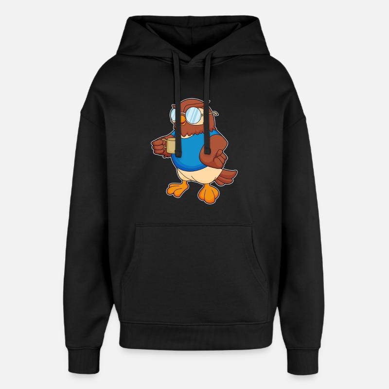 Eule Becher - Oversized Unisex Hoodie von Stanley/Stella - Schwarz