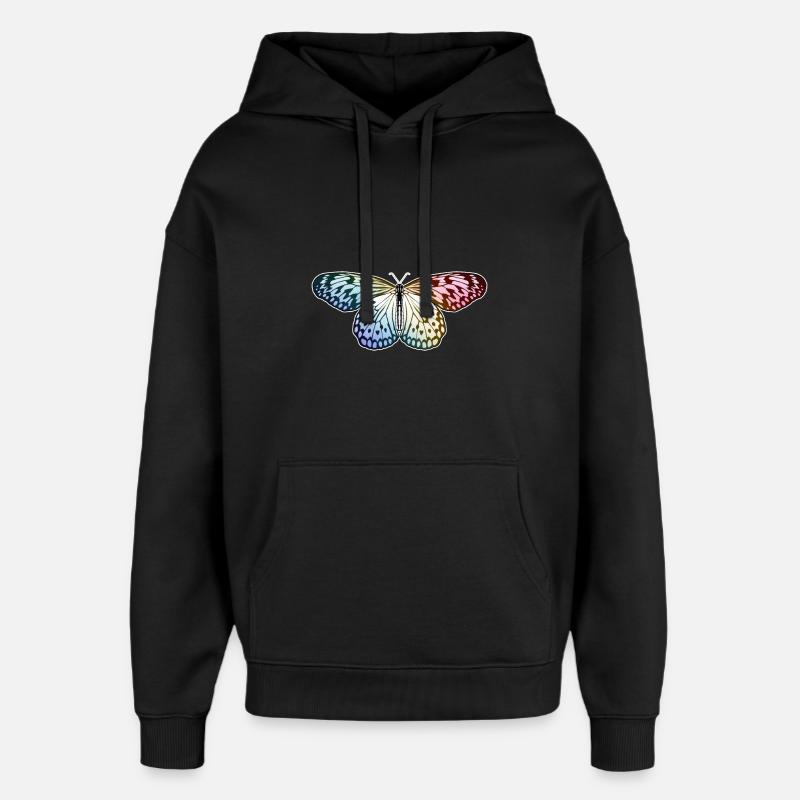Schmetterling Regenbogen - Oversized Unisex Hoodie von Stanley/Stella - Schwarz