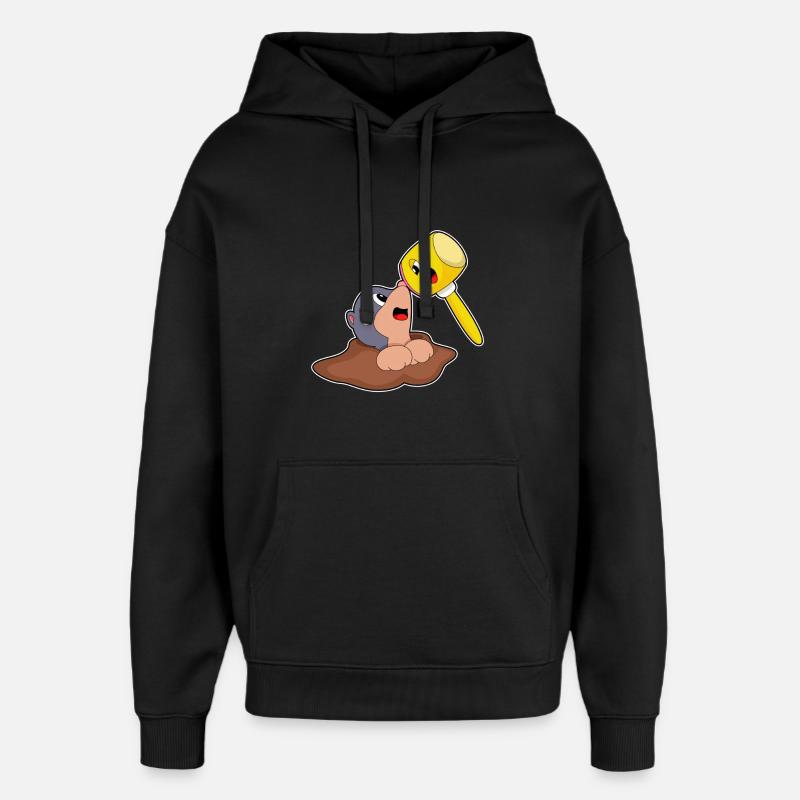 Marteau-taupe - Sweat à capuche unisexe Stanley/Stella Oversized - noir