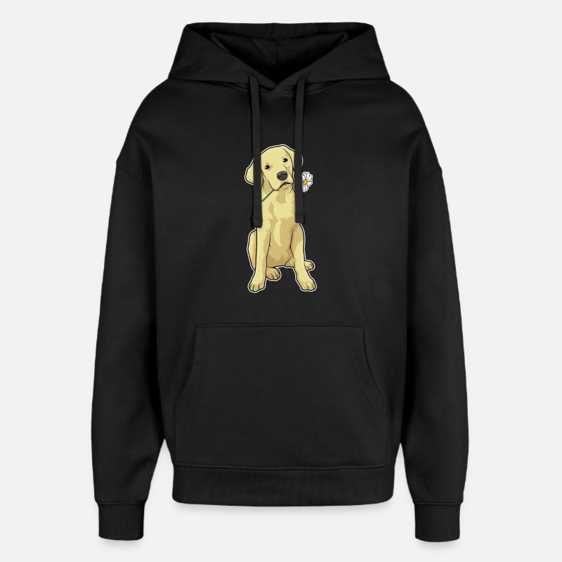 Marguerites du Labrador - Sweat à capuche unisexe Stanley/Stella Oversized - noir