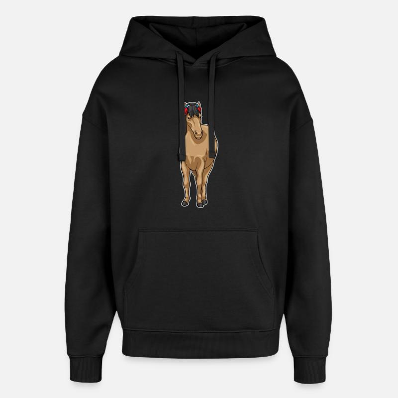 Casque de musique de cheval - Sweat à capuche unisexe Stanley/Stella Oversized - noir