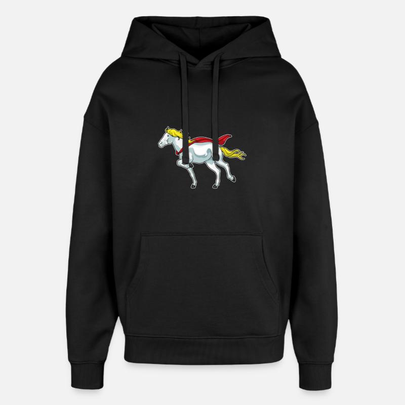Courses hippiques - Sweat à capuche unisexe Stanley/Stella Oversized - noir