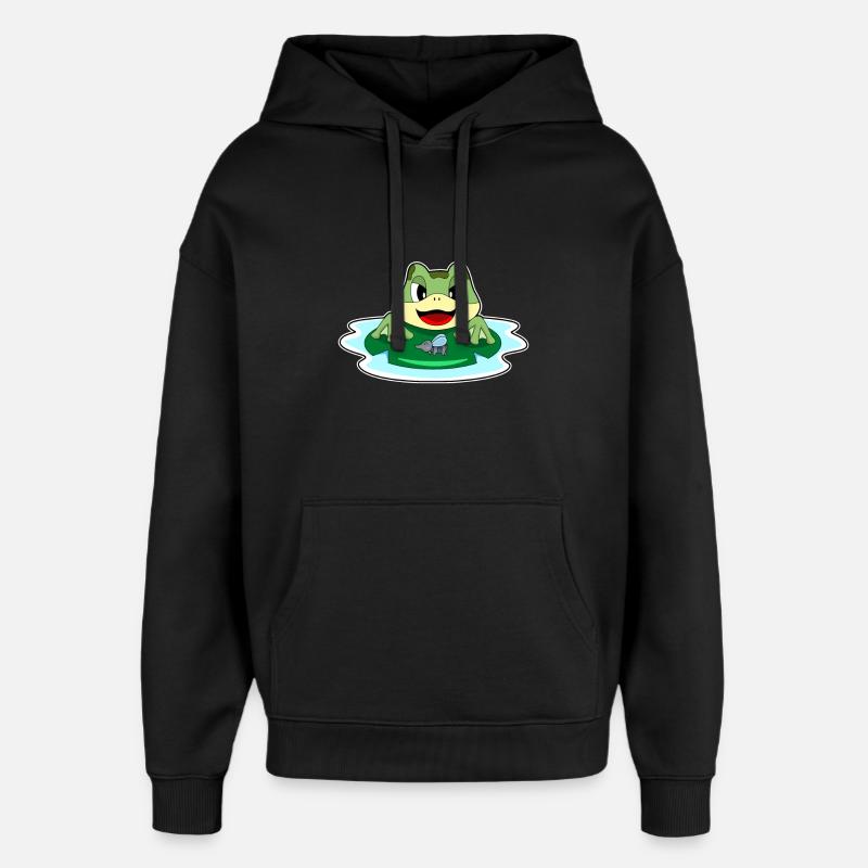 Frosch Fliege - Oversized Unisex Hoodie von Stanley/Stella - Schwarz