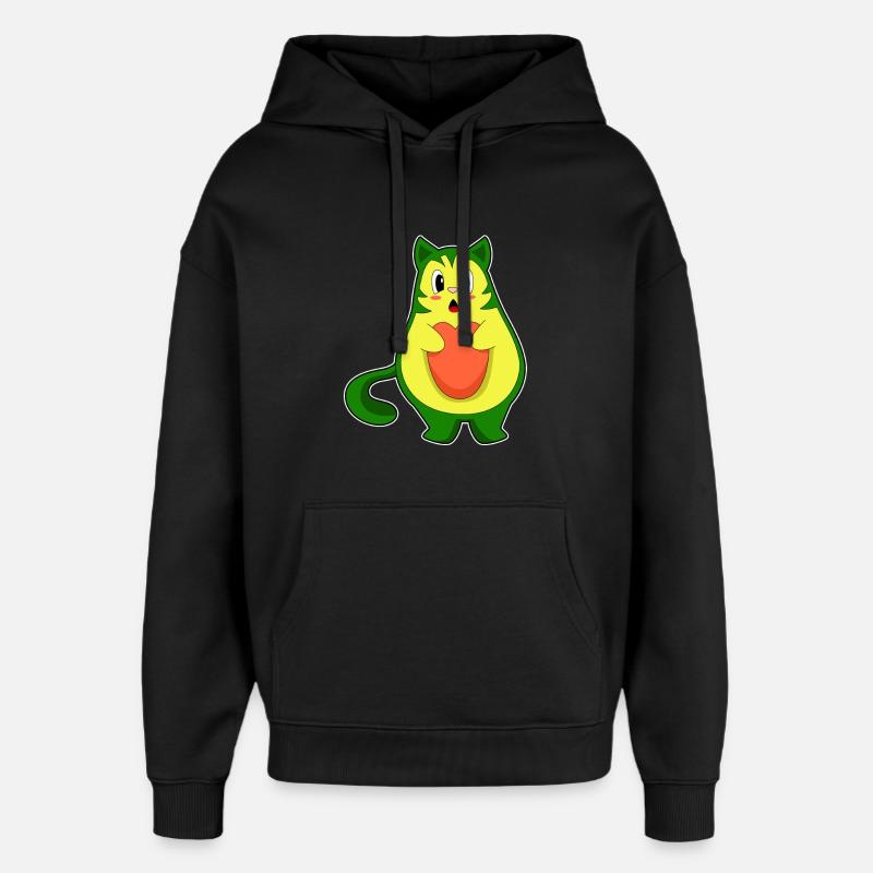 Avocat de chat - Sweat à capuche unisexe Stanley/Stella Oversized - noir