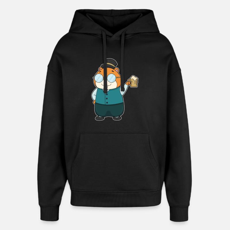 Bière Hamster - Sweat à capuche unisexe Stanley/Stella Oversized - noir