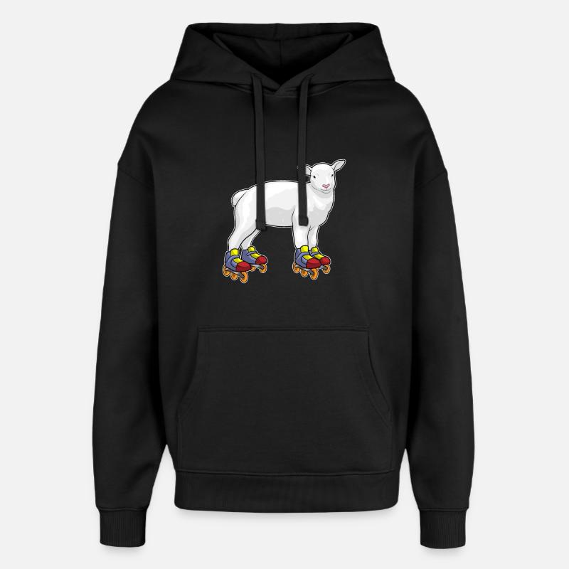 Lamm Inline skating Inline skates - Oversized Unisex Hoodie von Stanley/Stella - Schwarz