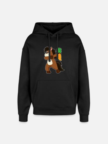 Cheval Carotte - Sweat à capuche unisexe Stanley/Stella Oversized - noir