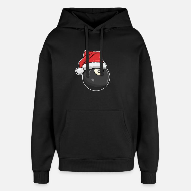 Billard de Noël - Sweat à capuche unisexe Stanley/Stella Oversized - noir