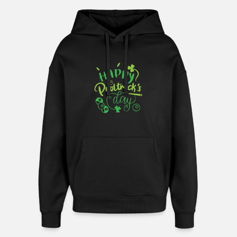 Billard St. Patrick’s - Sweat à capuche unisexe Stanley/Stella Oversized - noir