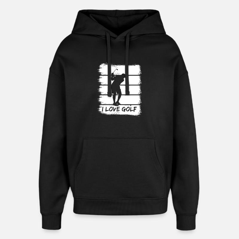 J’adore le golf - Sweat à capuche unisexe Stanley/Stella Oversized - noir