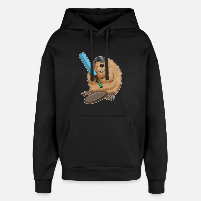 Beaver Cricket Cricket Bat - Sweat à capuche unisexe Stanley/Stella Oversized - noir