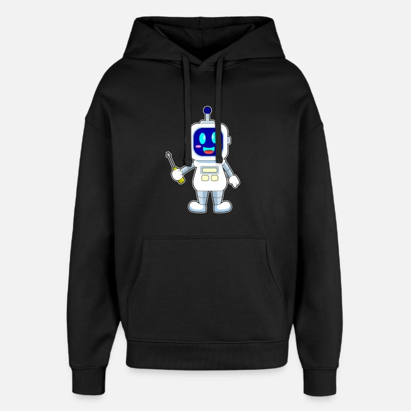 Robot Craftsman tournevis - Sweat à capuche unisexe Stanley/Stella Oversized - noir