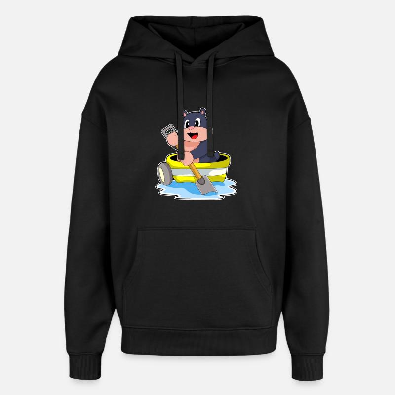 Mole Shovel Boat - Sweat à capuche unisexe Stanley/Stella Oversized - noir