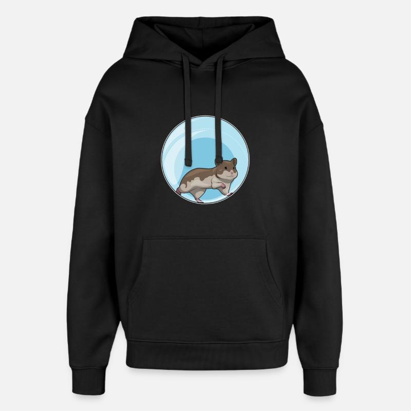 Hamster Hamster Ball - Sweat à capuche unisexe Stanley/Stella Oversized - noir