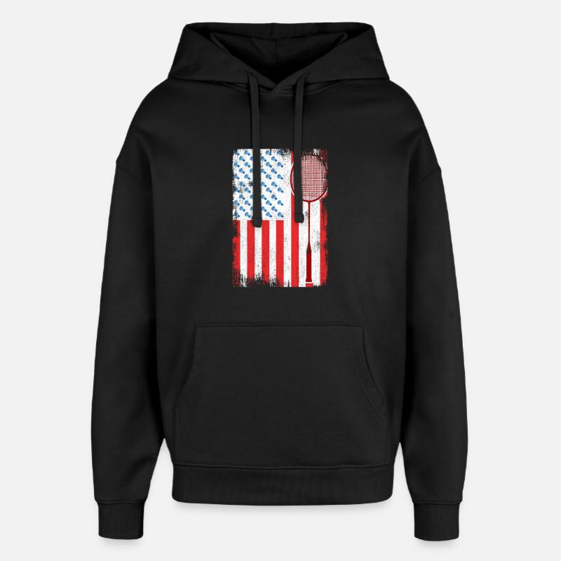 4. Juli Badminton - Oversized Unisex Hoodie von Stanley/Stella - Schwarz