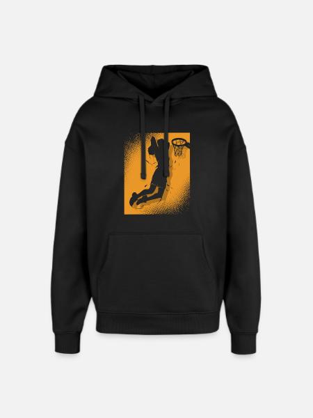 Joueurs de basket-ball - Sweat à capuche unisexe Stanley/Stella Oversized - noir