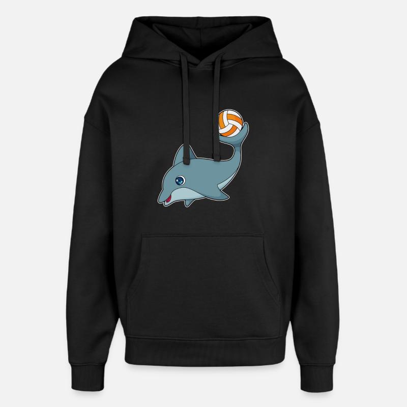 Joueur de volleyball Delfin Volleyball - Sweat à capuche unisexe Stanley/Stella Oversized - noir