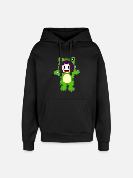 Costume de fille grenouille - Sweat à capuche unisexe Stanley/Stella Oversized - noir