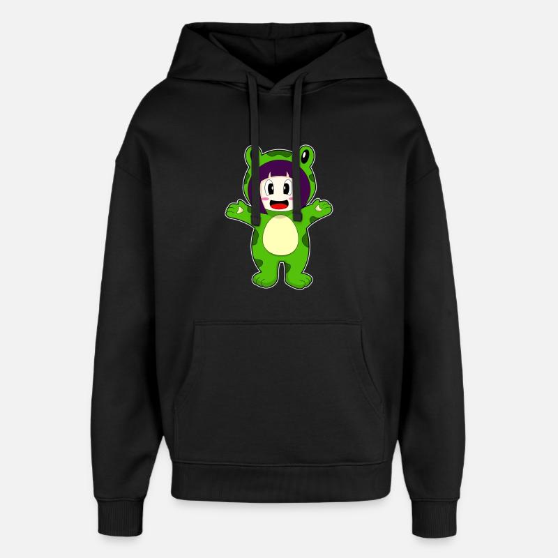 Frosch Mädchen Kostüm - Oversized Unisex Hoodie von Stanley/Stella - Schwarz