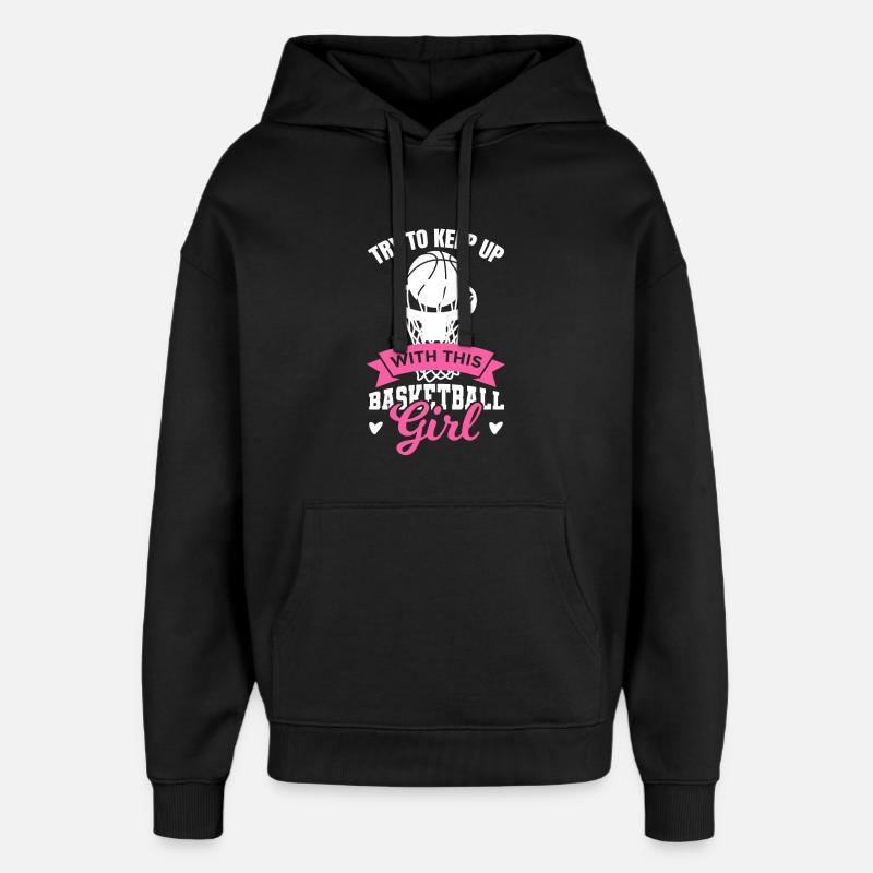 Basketball Mädchen - Oversized Unisex Hoodie von Stanley/Stella - Schwarz