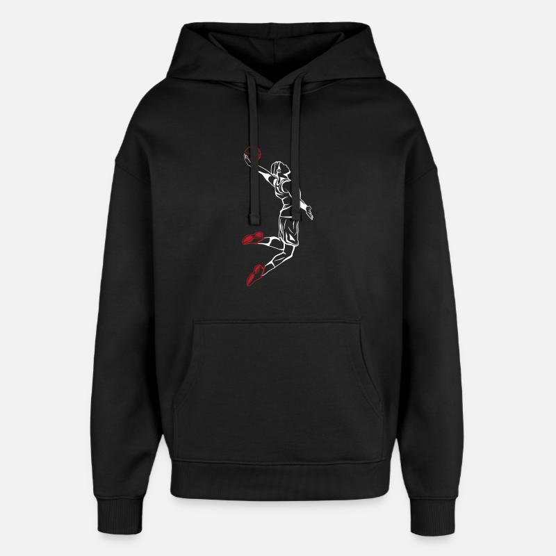 Joueur de basket-ball Slam Dunk - Sweat à capuche unisexe Stanley/Stella Oversized - noir